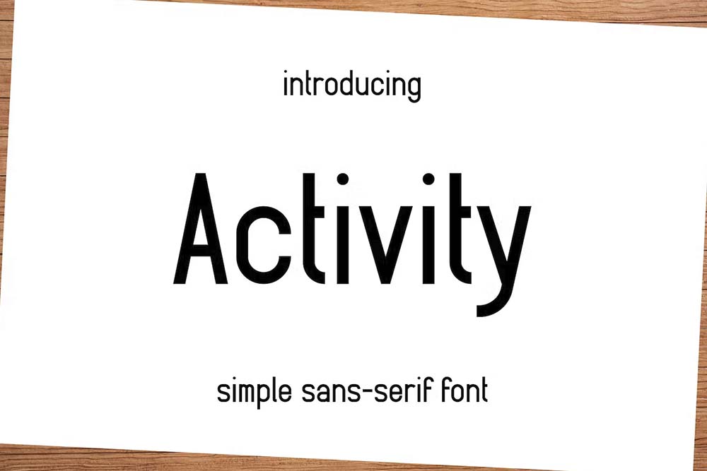 Activity Simple Sans Serif Font-free premium graphics design resources download