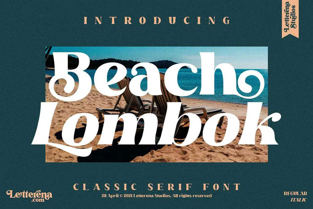 Beach lombok serif font download