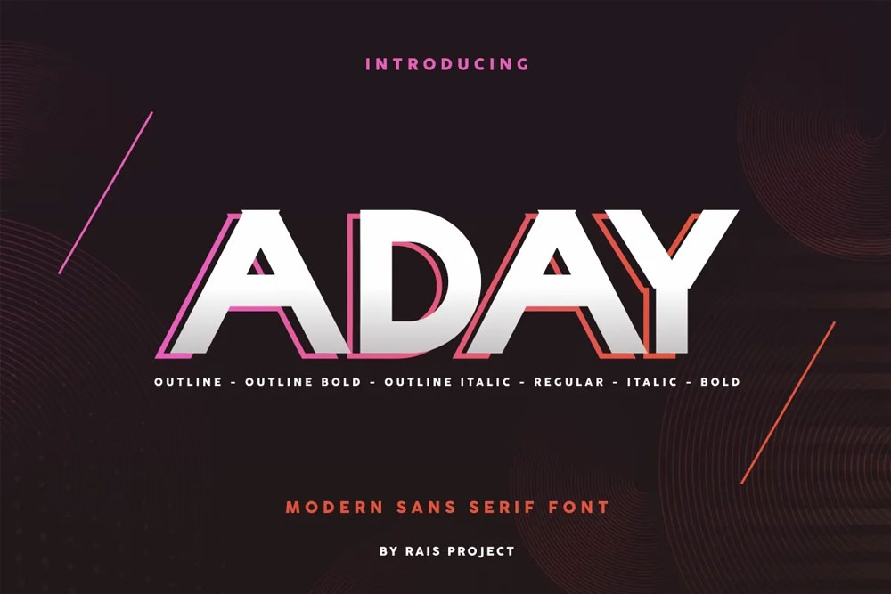 Aday pro font family